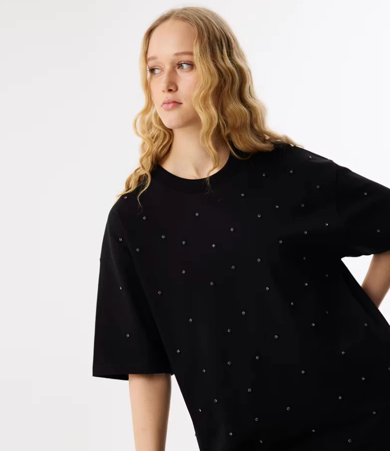 SİYAH TWİST 70091 T-SHIRT