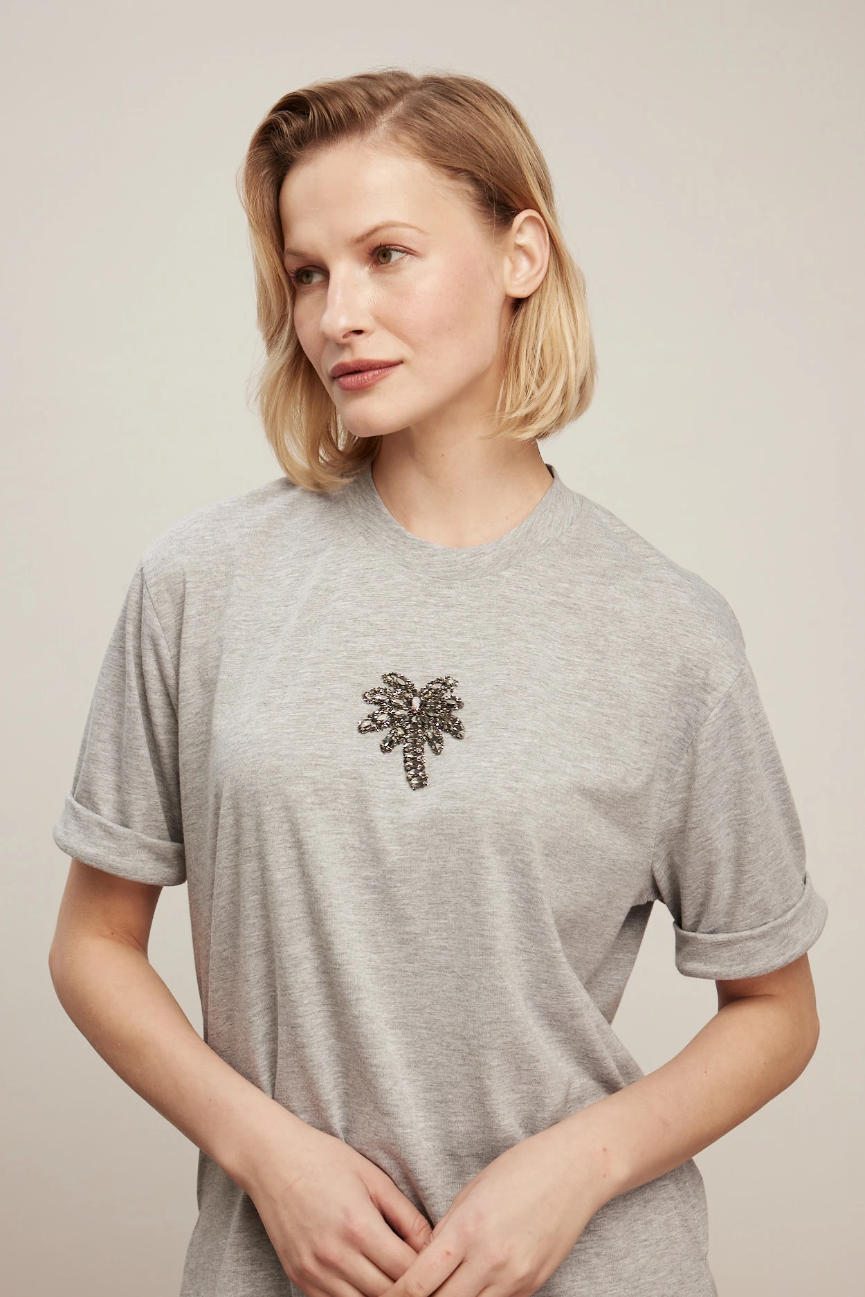 GRİ VENÖVE LOLA T-SHIRT