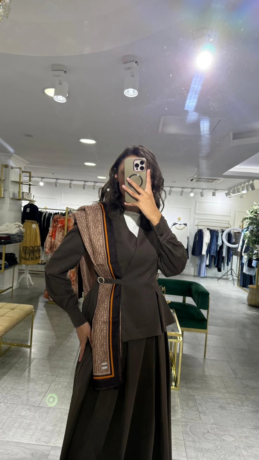 KAHVE EXQUİSE ASHLYNN GÖMLEK