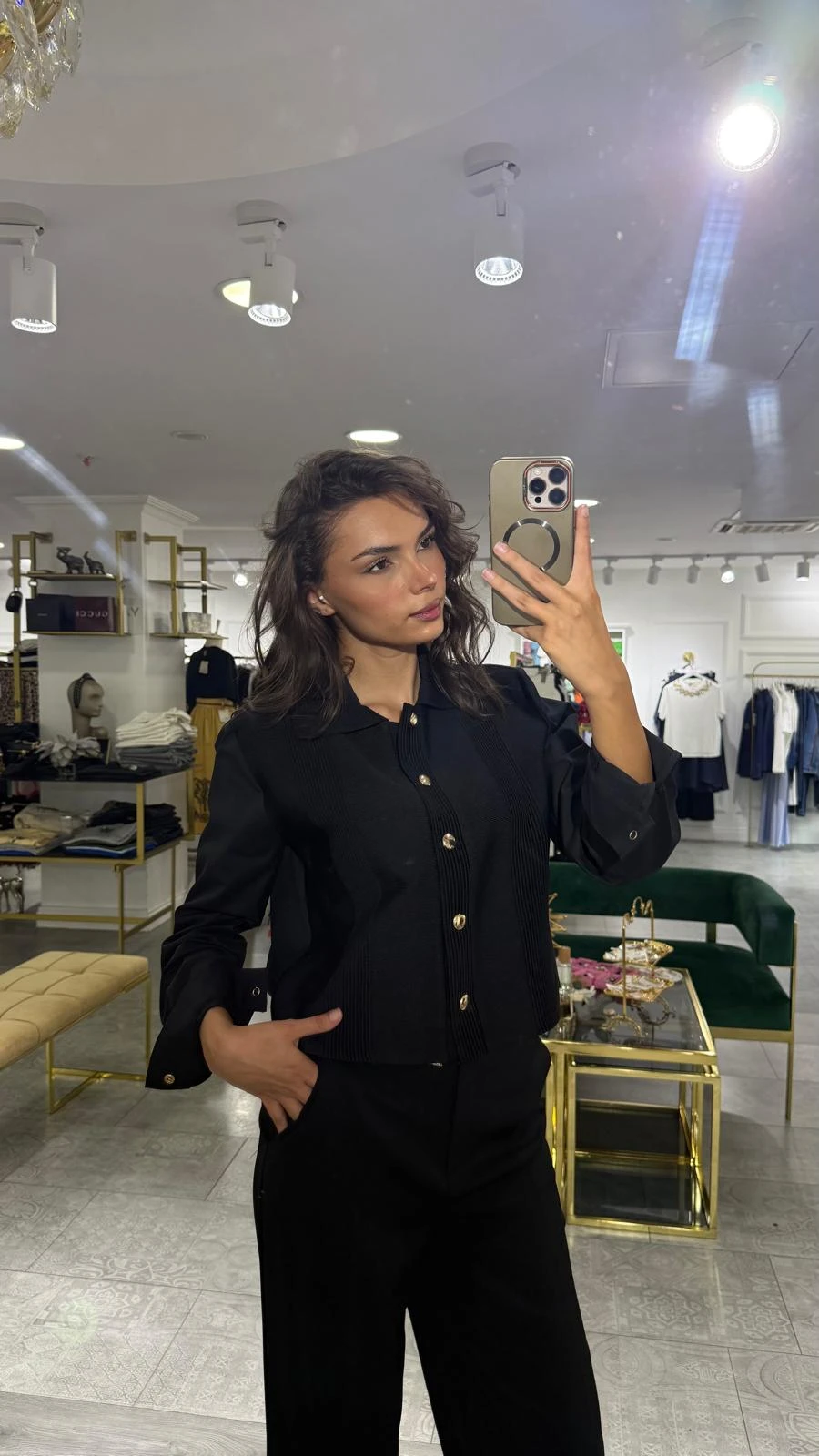 SİYAH EXQUİSE CORINNE GÖMLEK