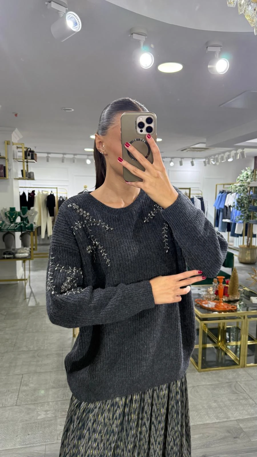 GRİ EXQUİSE GRACE T.BLUZ