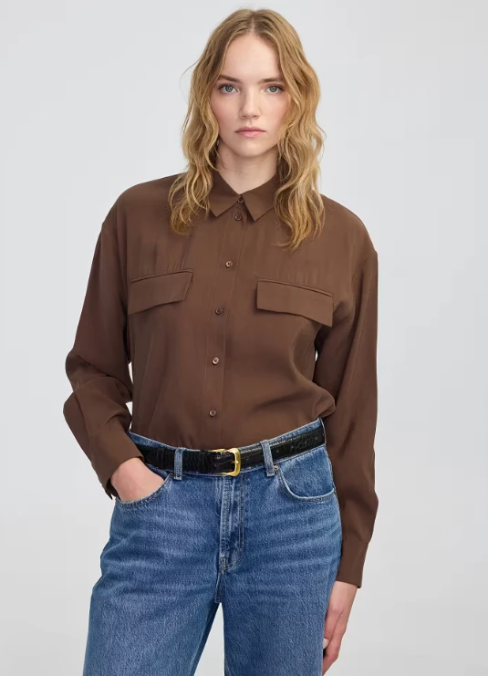 KAHVERENGİ İPEKYOL 5143 GÖMLEK