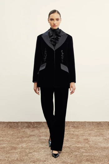 SİYAH VENÖVE MANON GÖMLEK