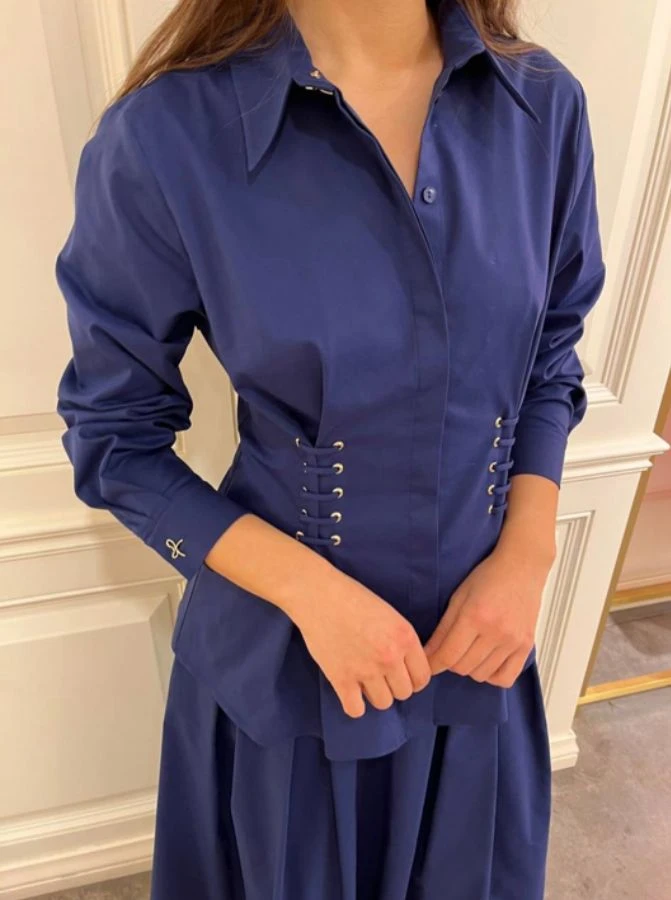 LACİVERT EXQUİSE MIYA GÖMLEK