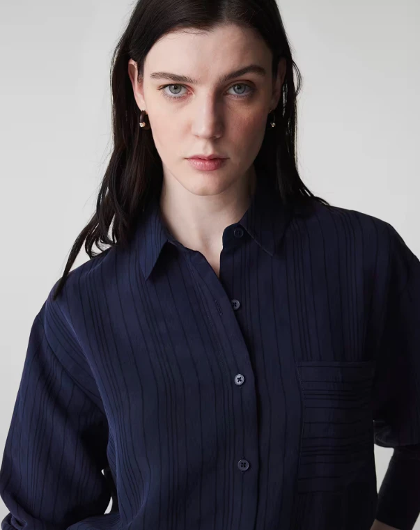 LACİVERT İPEKYOL 5157 GÖMLEK