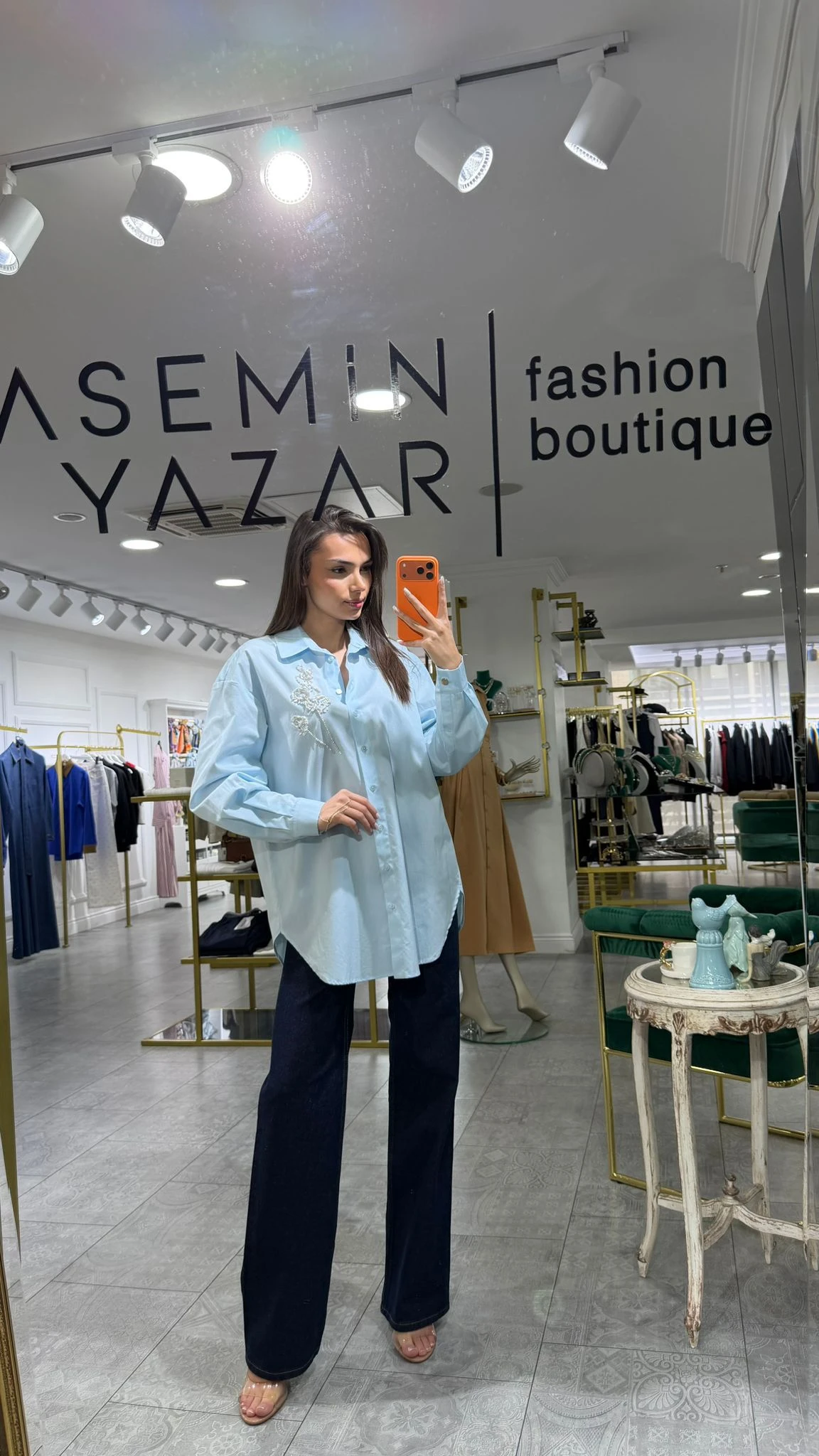 MAVİ EXQUİSE BERNETTA GÖMLEK