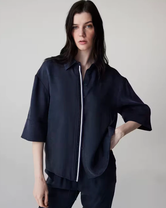 LACİVERT İPEKYOL 25153 GÖMLEK