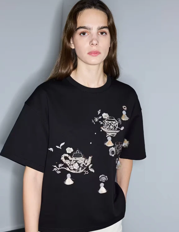 SİYAH İPEKYOL 70065 T-SHİRT