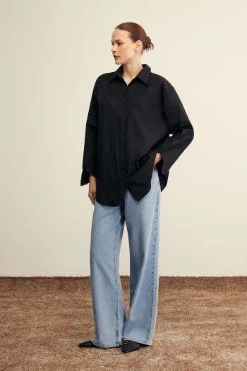 SİYAH VENÖVE PAULA GÖMLEK